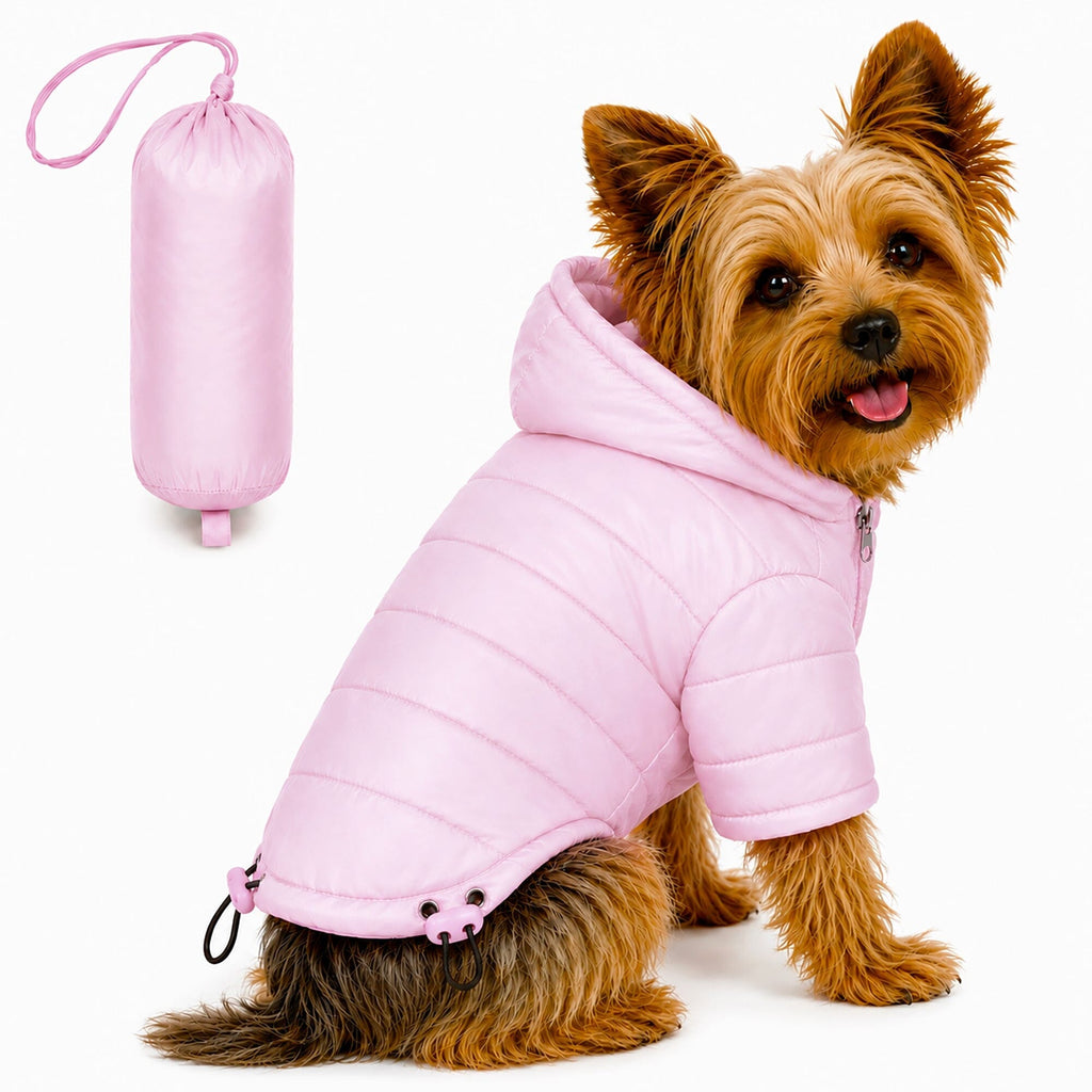 Pet Life ® Lightweight Adjustable and Collapsible 'Sporty Avalanche' Dog Coat w/ Pop-out Zippered Hood