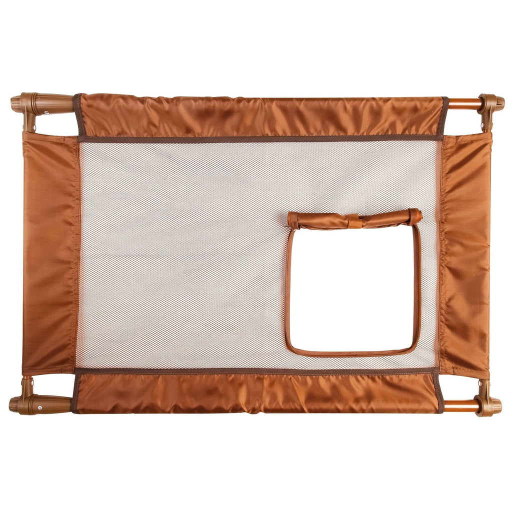 Pet Life ® 'Porta Gate' Anti-Drilling Nylon Mesh Collapsible Folding Travel Safety Pet Cat Dog Gate w/ Zippered Entrance