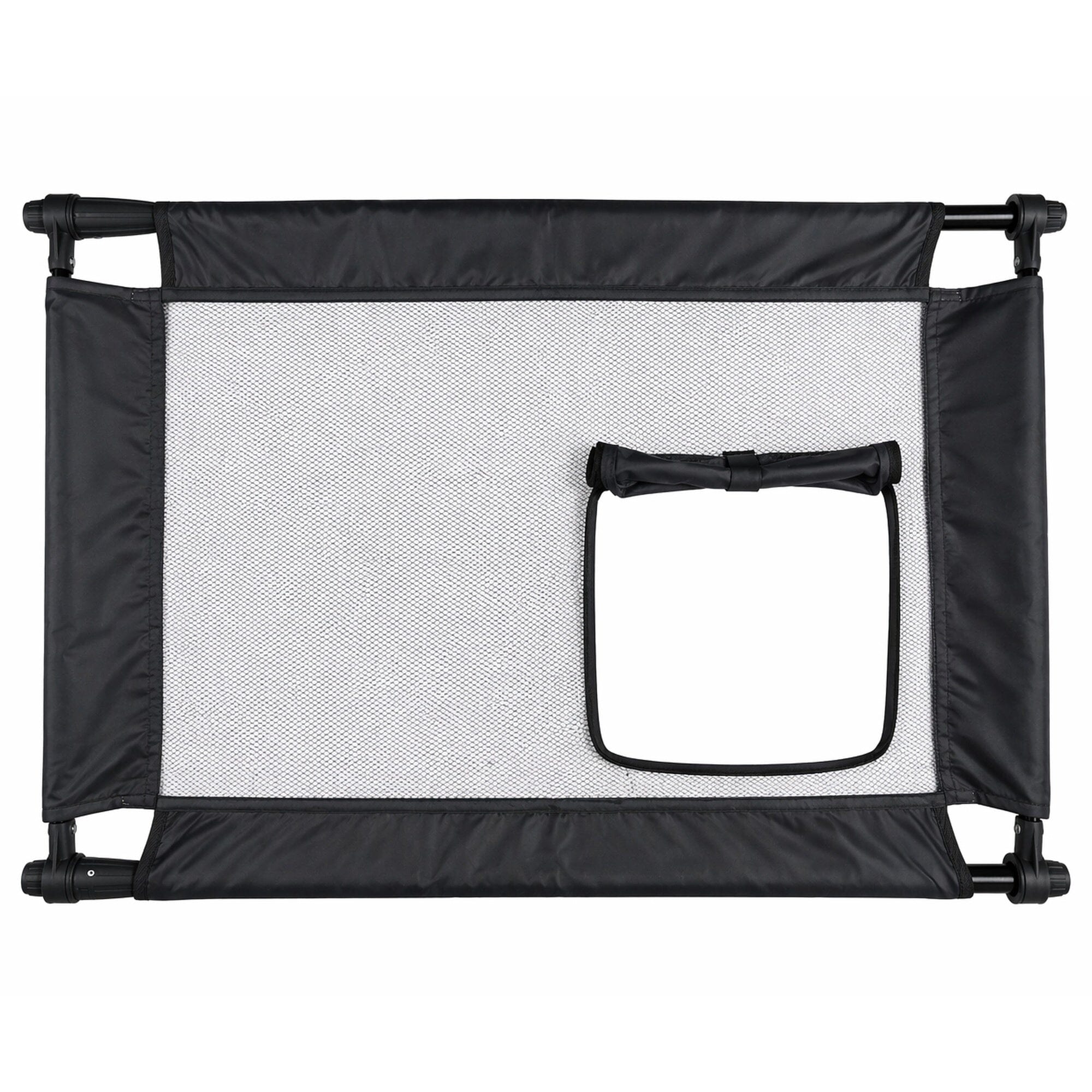 Pet Life ® 'Porta Gate' Anti-Drilling Nylon Mesh Collapsible Folding Travel Safety Pet Cat Dog Gate w/ Zippered Entrance