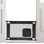 Pet Life ® 'Porta Gate' Anti-Drilling Nylon Mesh Collapsible Folding Travel Safety Pet Cat Dog Gate w/ Zippered Entrance