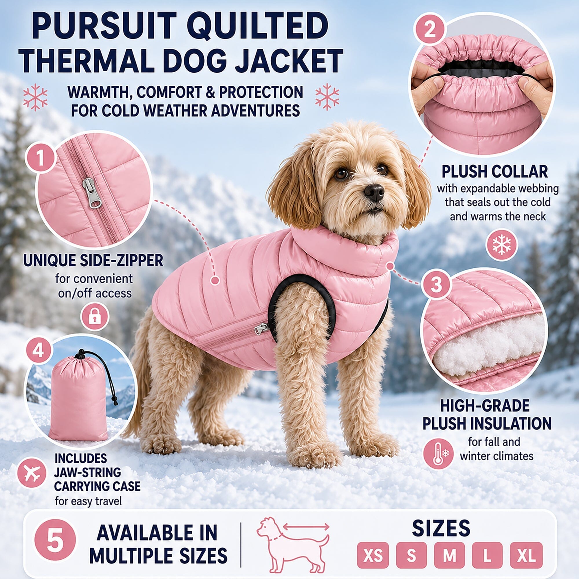 Pet Life ® 'Pursuit' Quilted Ultra-Plush Thermal Dog Jacket