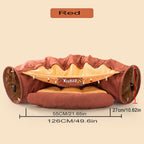 Collapsible Removable Cat Tunnel Tube With Cat Bed Set